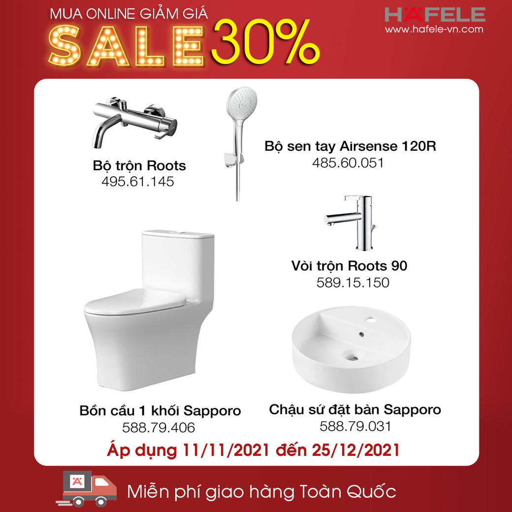 Bộ Combo Thiết Bị Nhà Tắm & Vệ Sinh Hafele 732.19.764