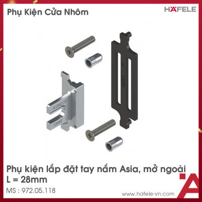 Phụ Kiện Lắp Đặt Tay Nắm Asia Mở Ngoài Hafele 972.05.118