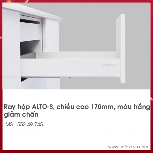 Ray Hộp Alto-S Giảm Chấn H170mm Hafele 552.49.745