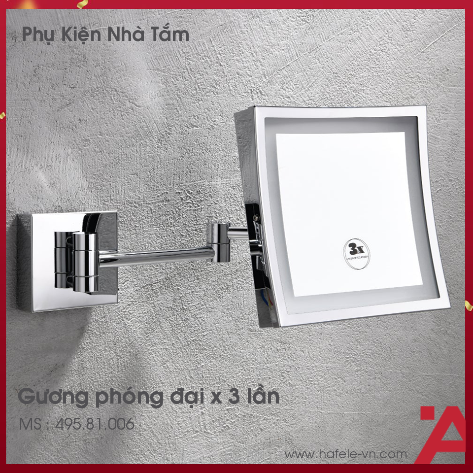 Gương Phóng Đại Có Đèn LED Hafele 495.81.006