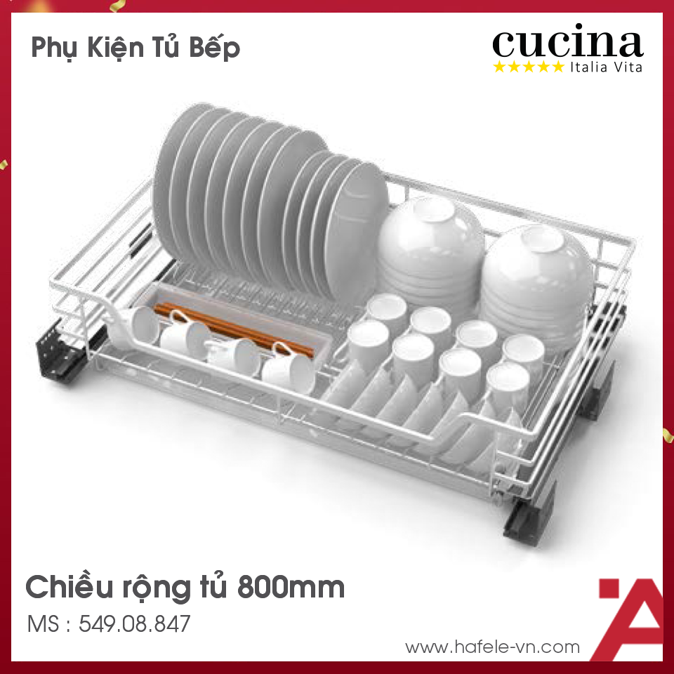 Rổ Đựng Chén Đĩa 800mm Cucina 549.08.847
