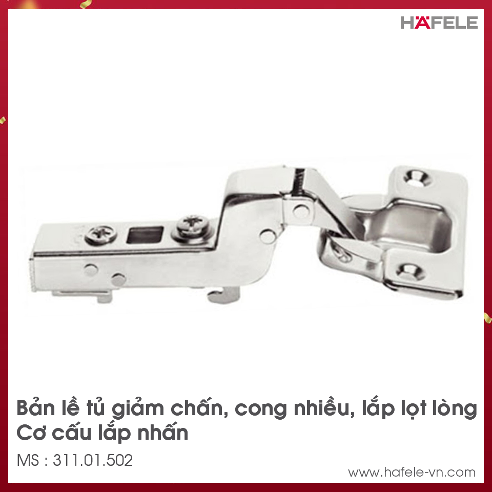 Bản Lề Metalla SM Giảm Chấn 110° Lọt Lòng Hafele 311.01.502