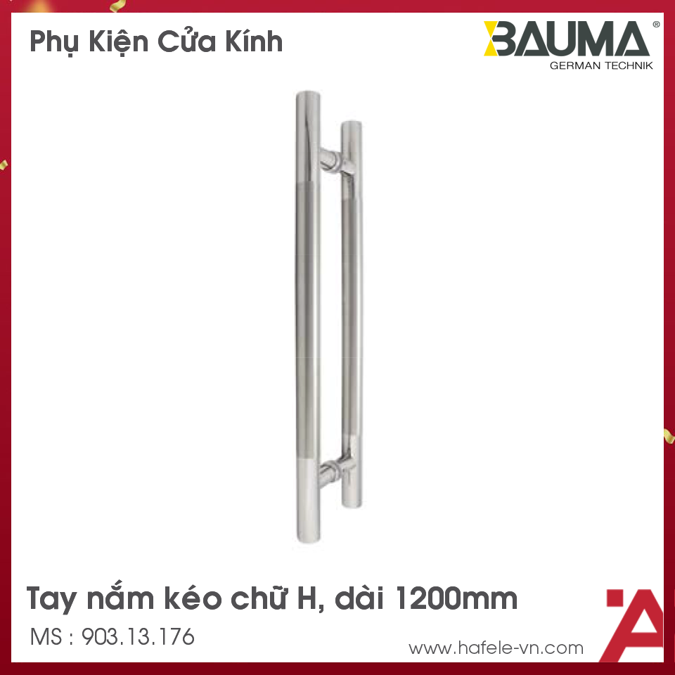 Tay Nắm Kéo Chữ H 1200mm Bauma 903.13.176