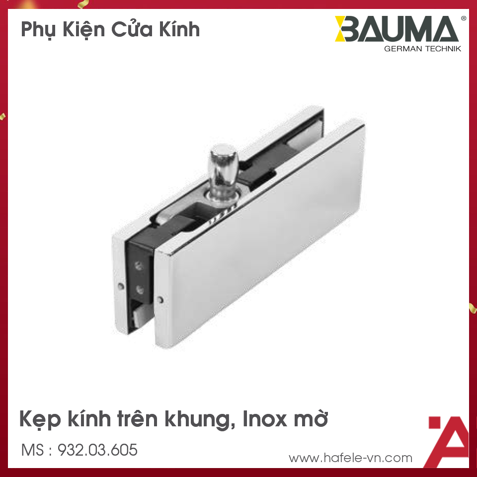 Kẹp Kính Trên Khung Bauma 932.03.605