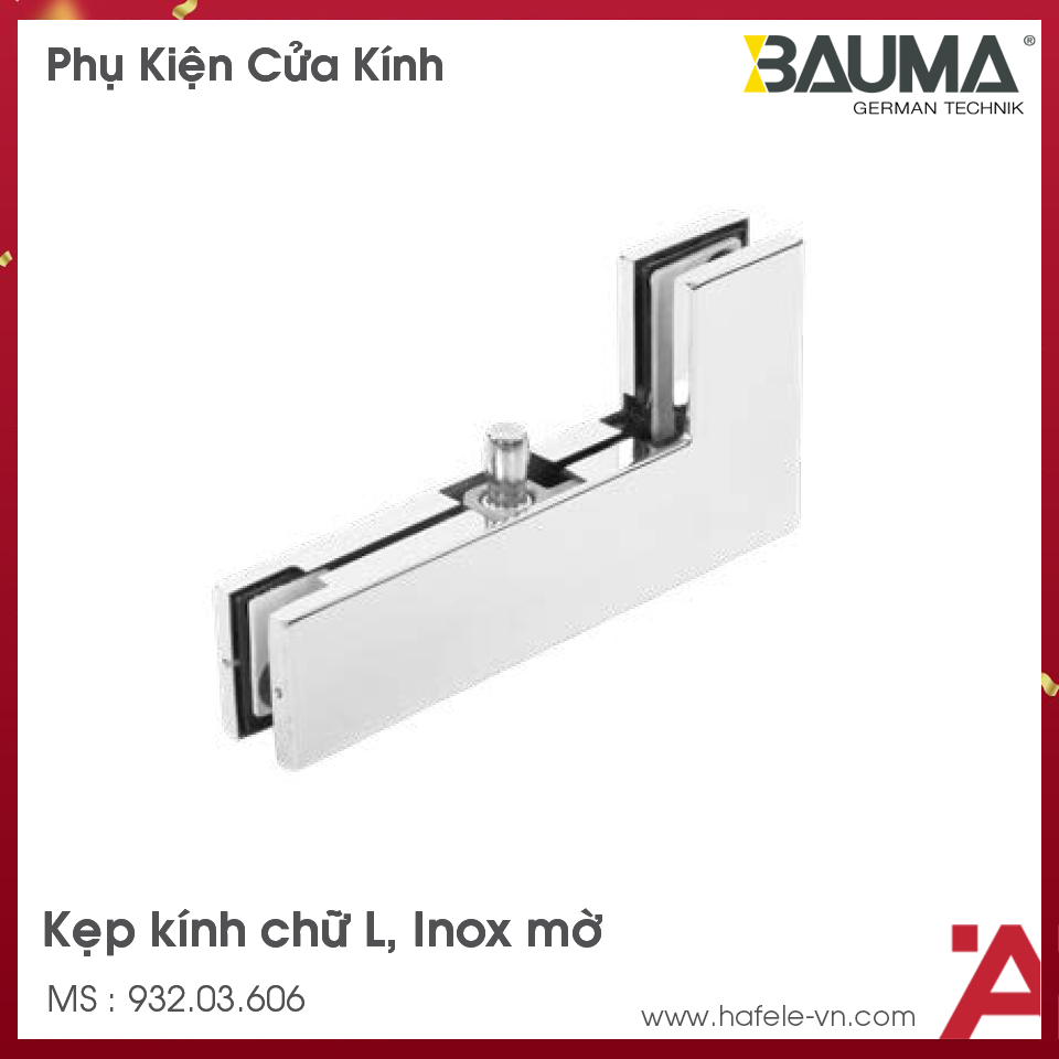 Kẹp Kính Chữ L Bauma 932.03.606