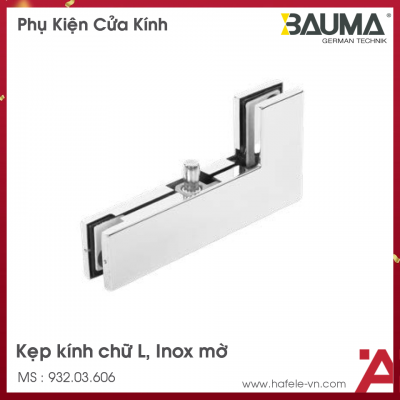 Kẹp Kính Chữ L Bauma 932.03.606