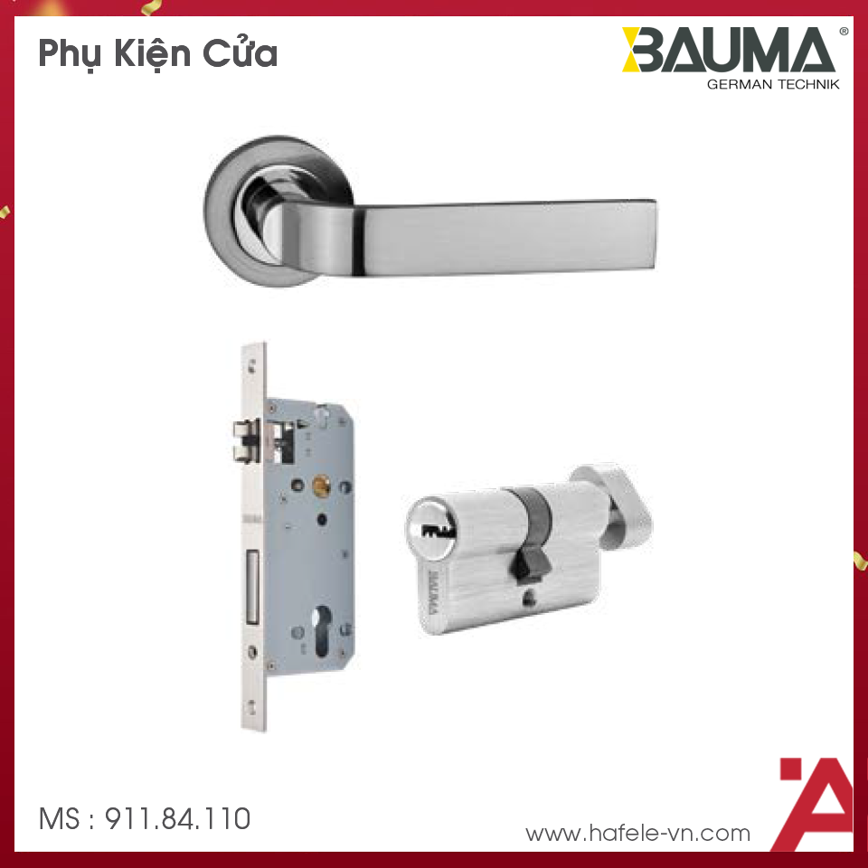 Bộ Khóa Tay Nắm Gạt BM005 Bauma 911.84.110