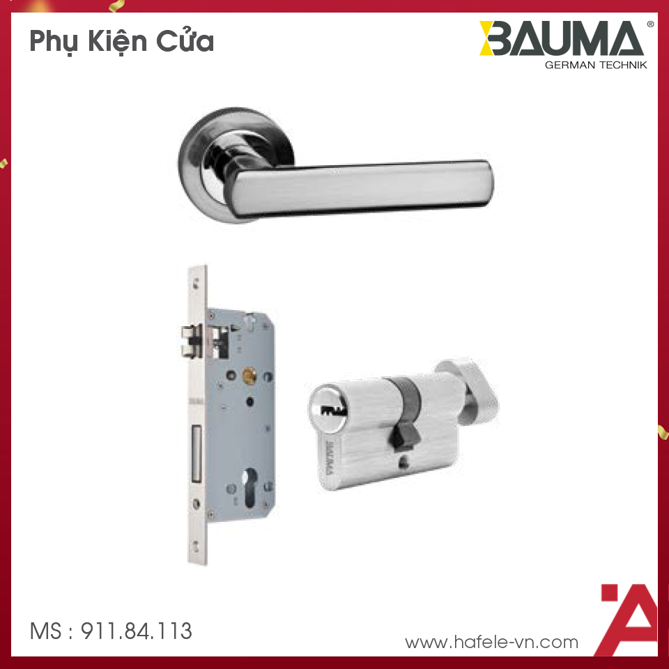 Bộ Khóa Tay Nắm Gạt BM006 Bauma 911.84.113