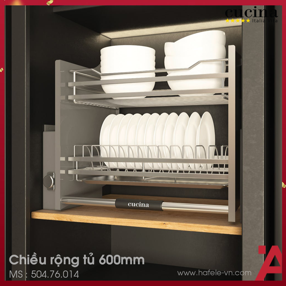 Rổ Chén Di Động Lento 600mm Cucina 504.76.014