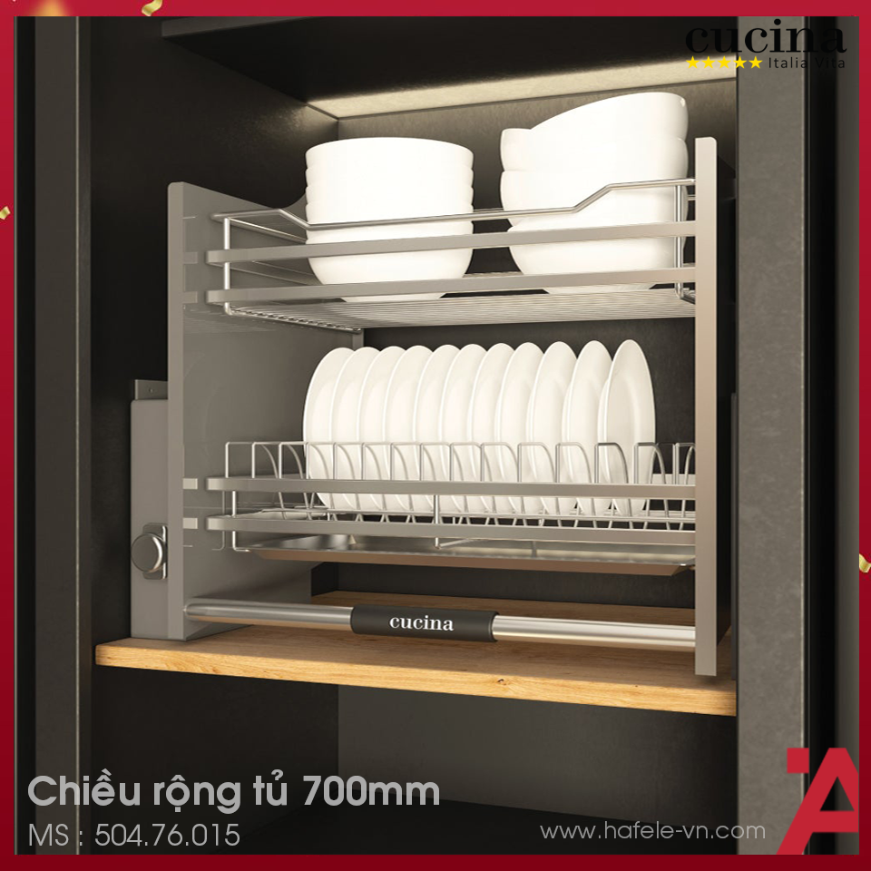 Rổ Chén Di Động Lento 700mm Cucina 504.76.015