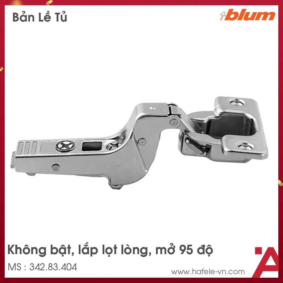 Bản Lề Cho Gỗ Dày 25mm Lọt Lòng Không Bật Blum 342.83.404