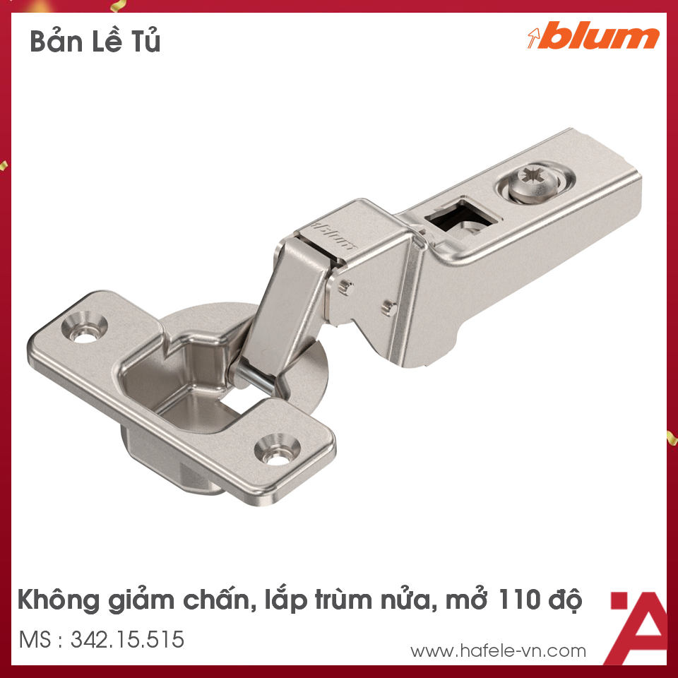 Bản Lề Clip Trùm Nửa Blum 342.15.515