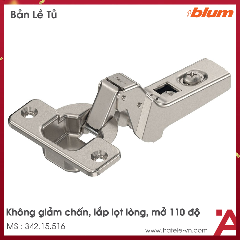 Bản Lề Clip Lọt Lòng Blum 342.15.516