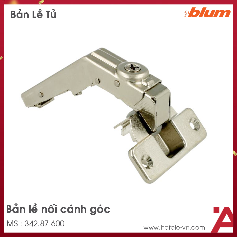 Bản Lề Clip-Top Nối Góc Blum 342.87.600