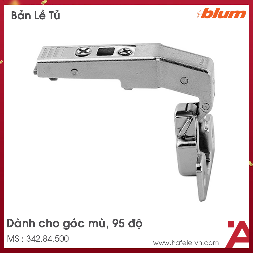Bản Lề Clip-Top Cho Góc Mù 95º Blum 342.84.500
