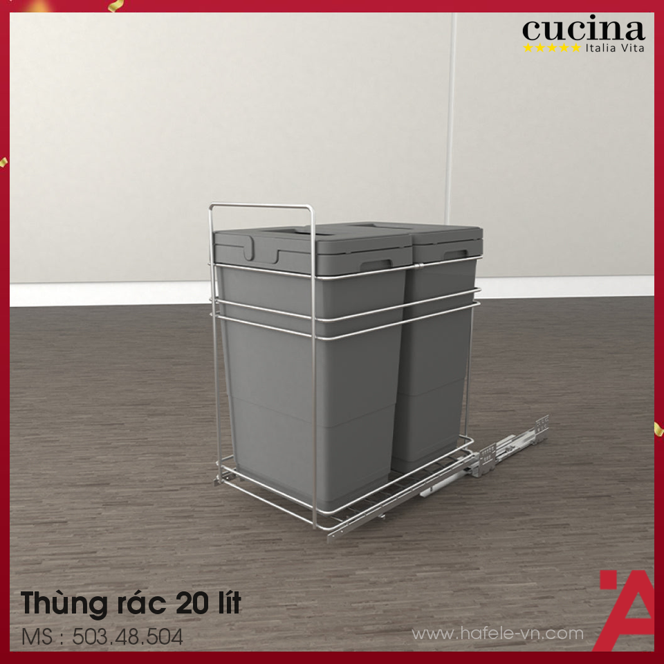 Thùng Rác Gắn Cánh Viola Cucina 503.48.504