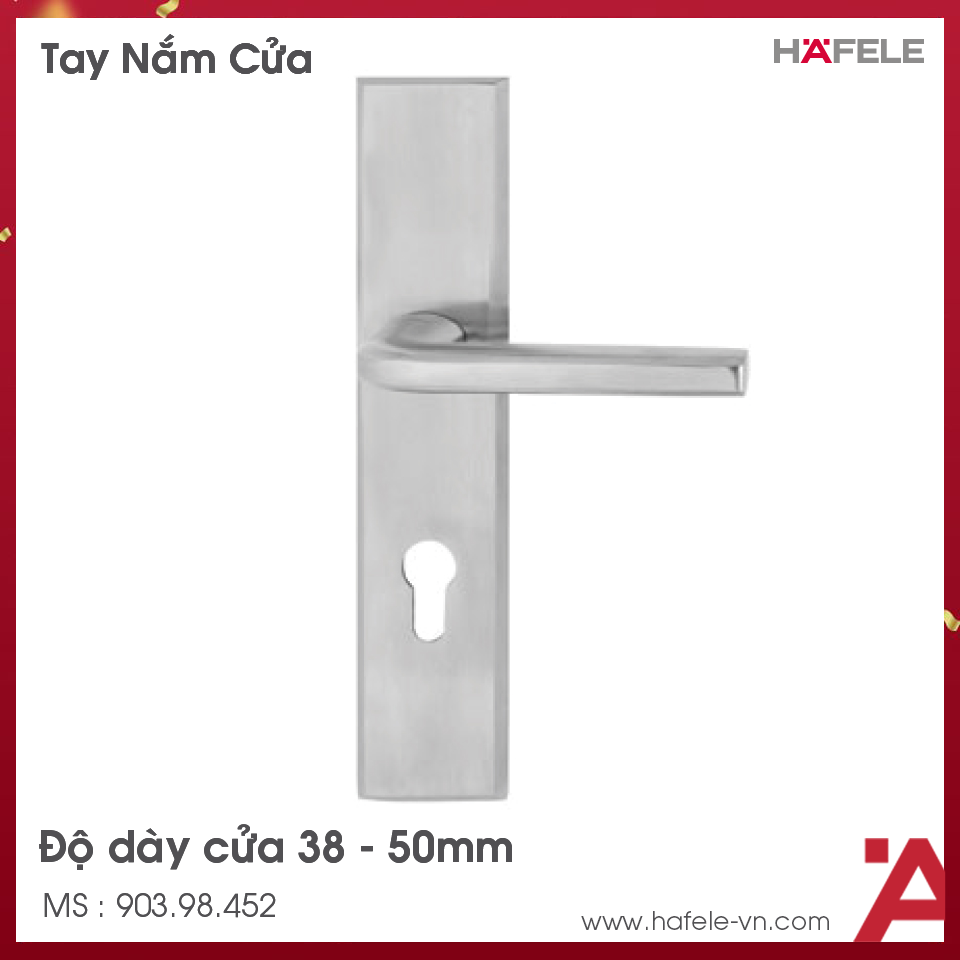 Tay Nắm Gạt Đế Dài C/C 72mm Hafele 903.98.452