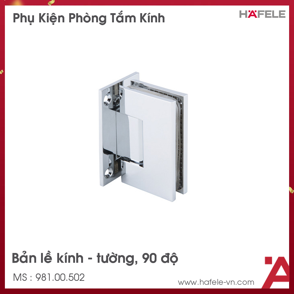 Bản Lề Phòng Tắm Kính Tường 90º Hafele 981.00.502