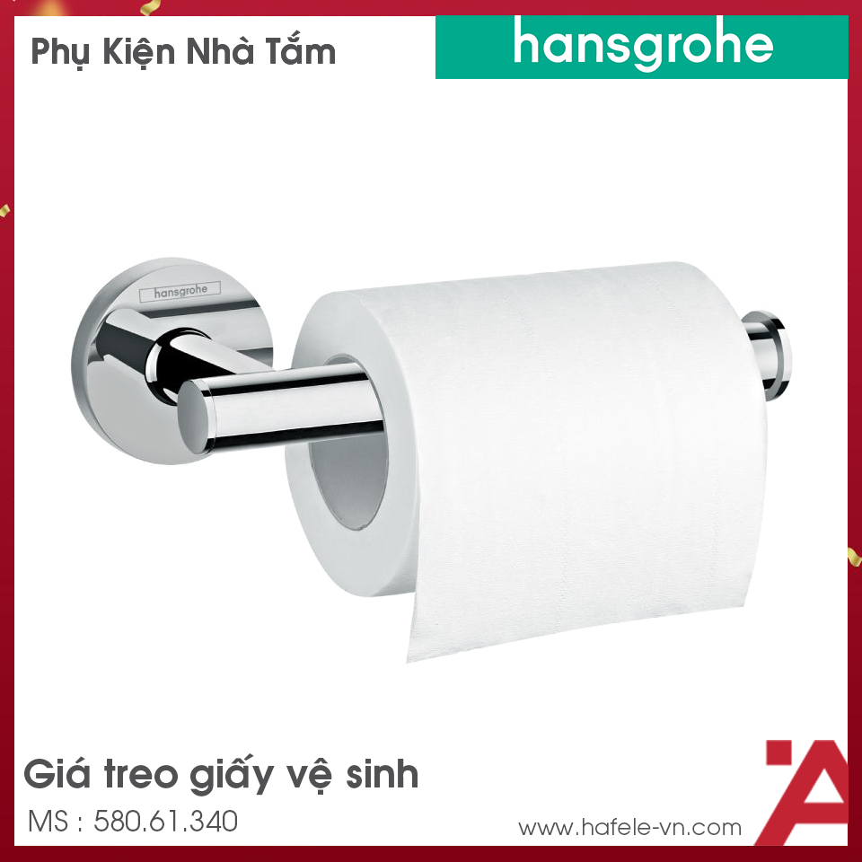 Giá Treo Giấy Vệ Sinh Không Nắp Che Logis Hansgrohe 580.61.340
