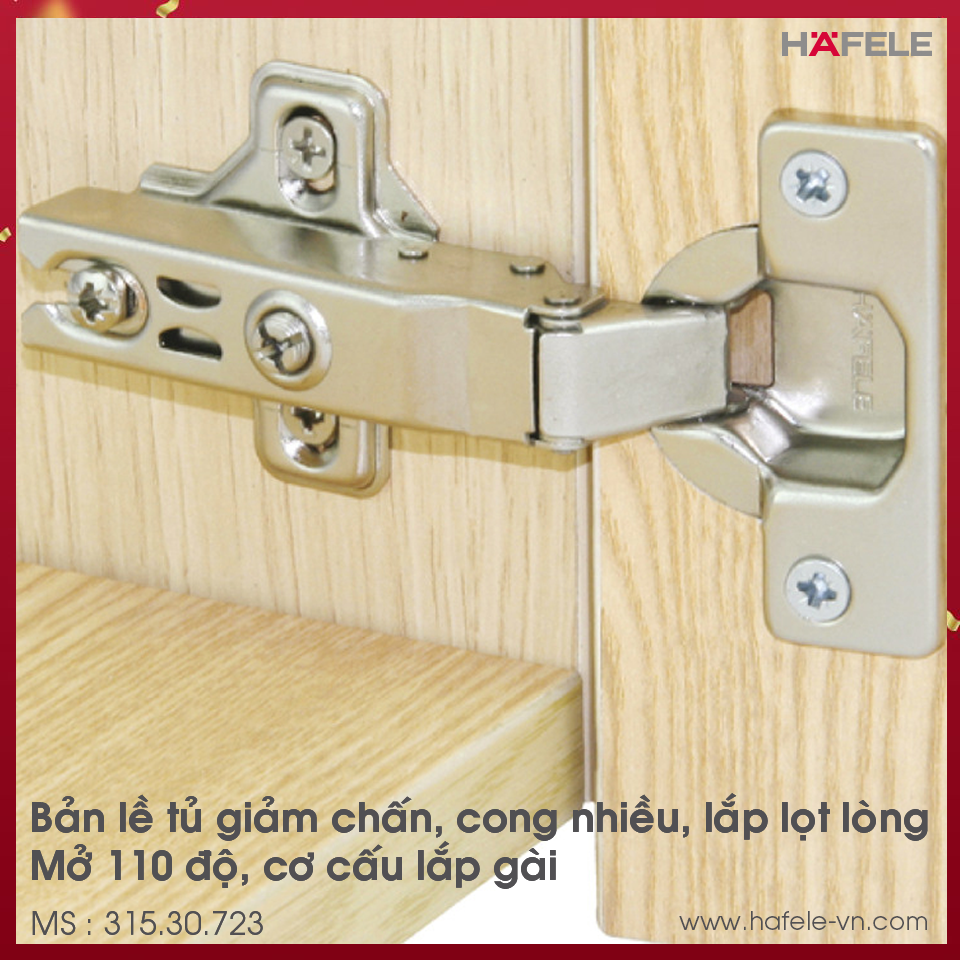 Bản Lề Lọt Lòng Metalla A 110º Giảm Chẩn Hafele 315.30.723