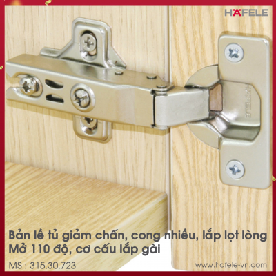 Bản Lề Lọt Lòng Metalla A 110º Giảm Chẩn Hafele 315.30.723