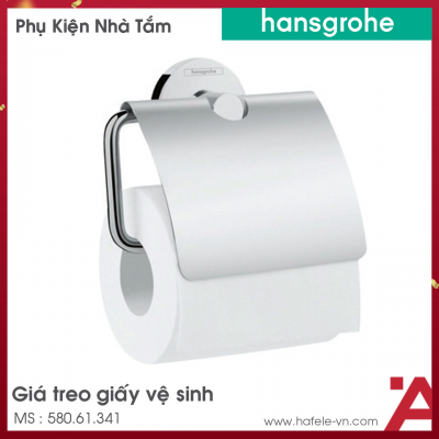 Giá Treo Giấy Vệ Sinh Có Nắp Che Logis Hansgrohe 580.61.341