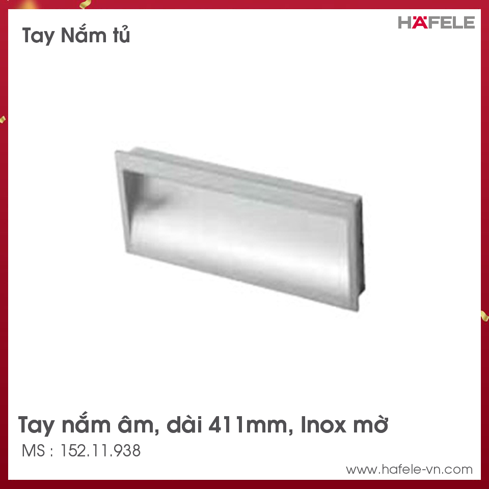 Tay Nắm Tủ Âm 411mm Hafele 152.11.938