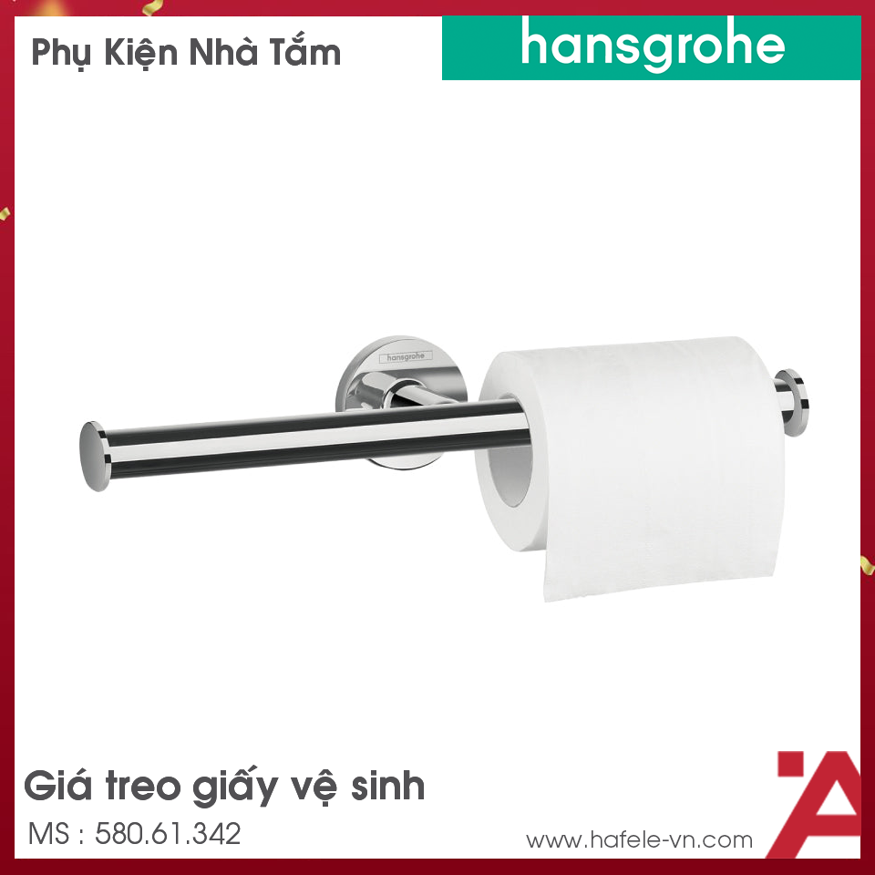 Giá Treo Giấy Vệ Sinh Đôi Logis Hansgrohe 580.61.342