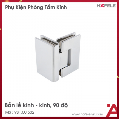 Bản Lề Phòng Tắm Kính - Kính 90º Hafele 981.00.532
