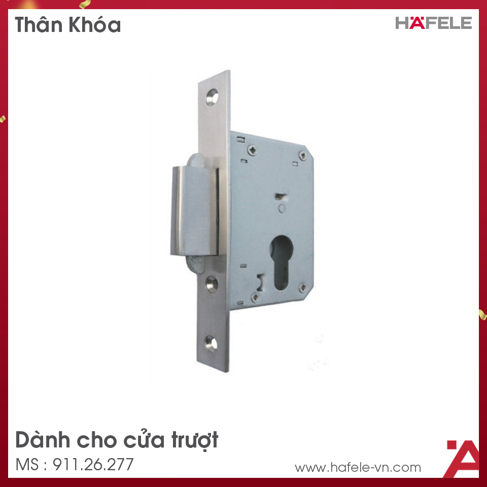 Thân Khóa Cho Cửa Trượt Hafele 911.26.277