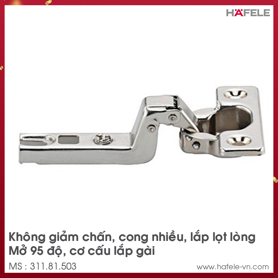 Bản Lề Metalla A 95° Lọt Lòng Hafele 311.81.503