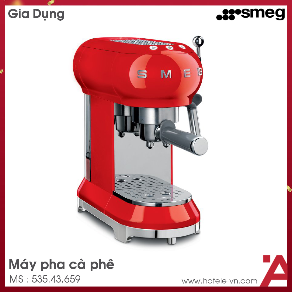 Máy Pha Cà Phê Smeg ECF01RDEU 535.43.659