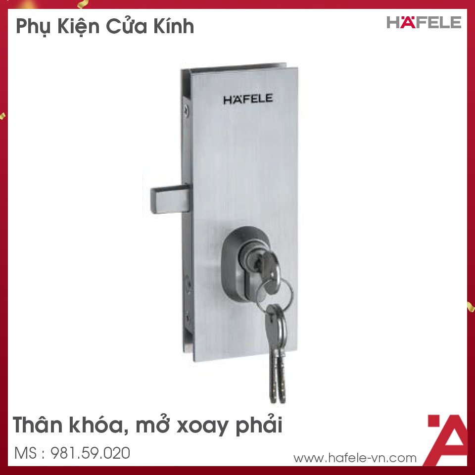 Thân Khóa Mở Xoay Mở Phải Hafele 981.59.020