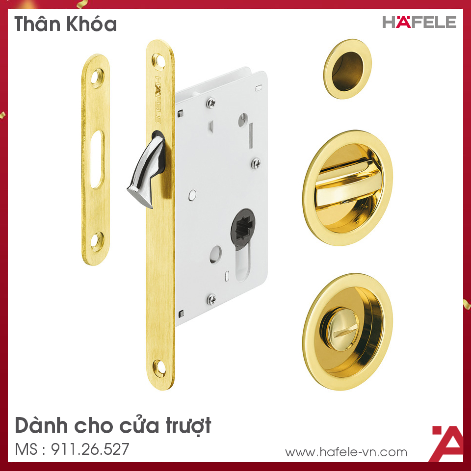 Thân Khóa Cho Cửa Trượt Hafele 911.26.527