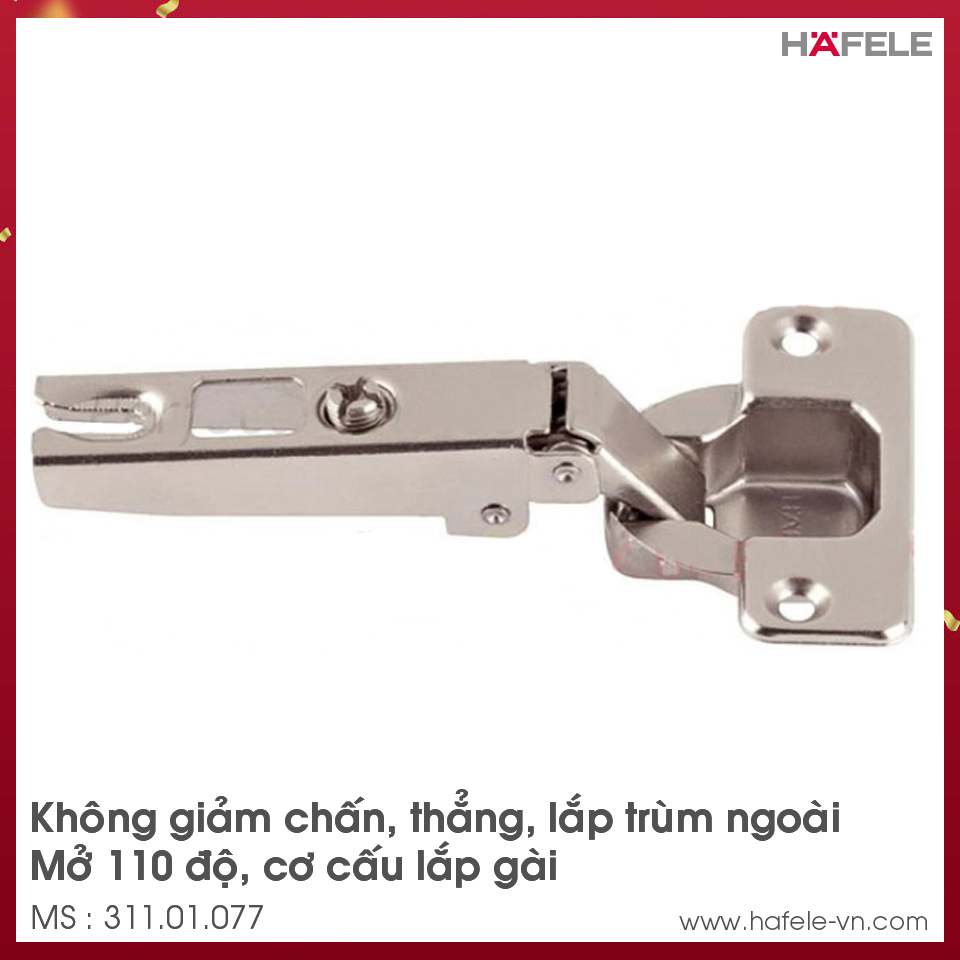 Bản Lề Trùm Ngoài Metalla A 110° Không Giảm Chấn Hafele 311.01.077