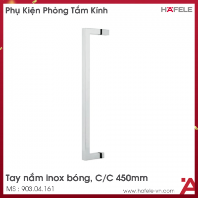 Tay Nắm Phòng Tắm Kính C/C 450mm Hafele 903.04.161