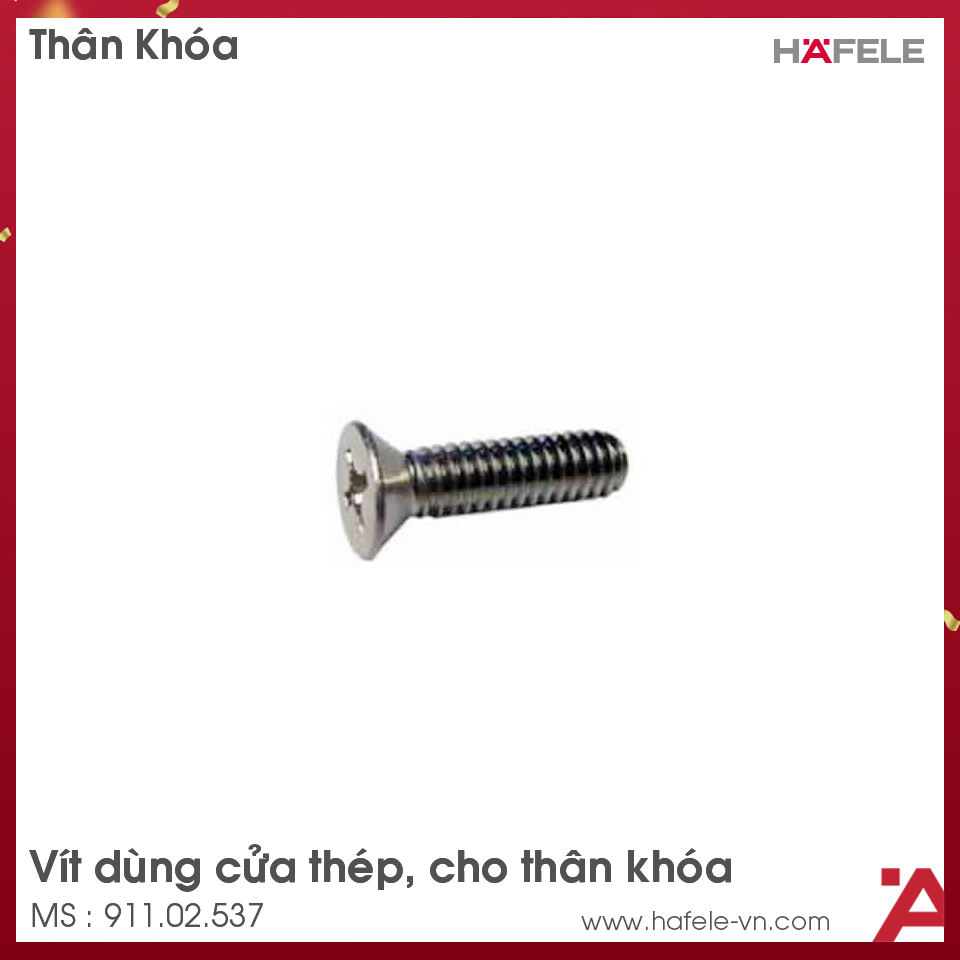 Vít Dùng Cửa Thép Cho Thân Khóa Hafele 911.02.537