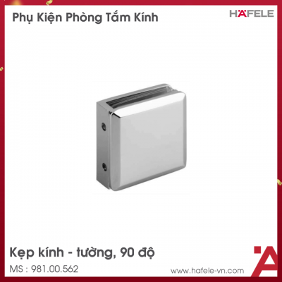 Kẹp Kính Tường Nhà Tắm 90° Hafele 981.00.562