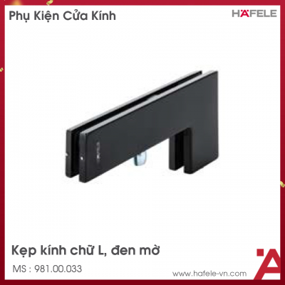 Kẹp Kính Chữ L Màu Đen Hafele 981.00.033