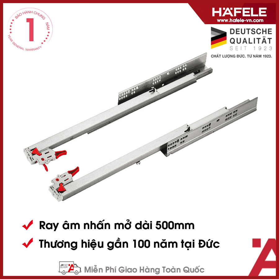 Ray Âm EPC Pro Nhấn Mở 500mm Hafele 433.32.065