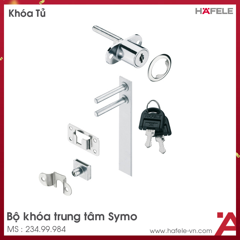 Bộ Khóa Trung Tâm Symo Với Then Khóa Hafele 234.99.984