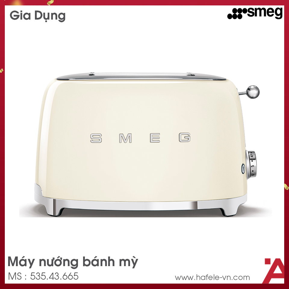 Máy Nướng Bánh Mỳ 2 Lát Smeg TSF01CREU 535.43.665