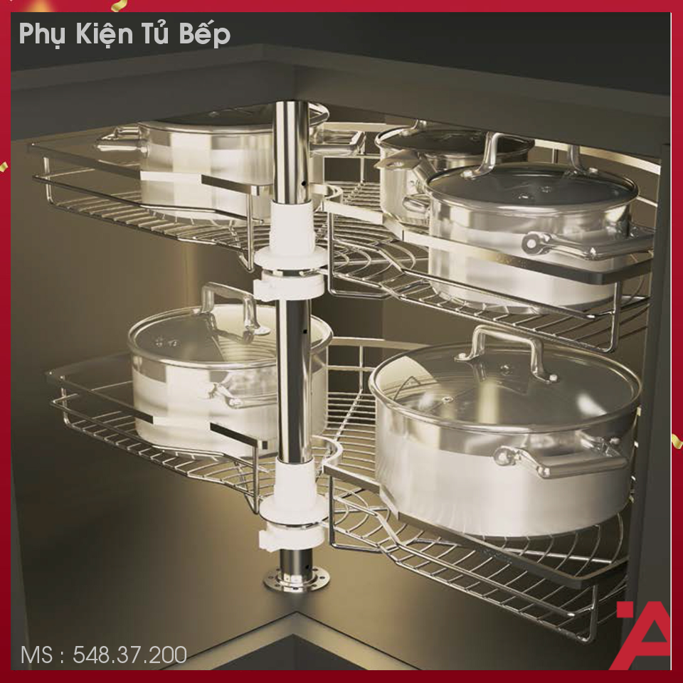 Bộ Rổ Góc Mezzo Xoay 180° Cucina 548.37.200