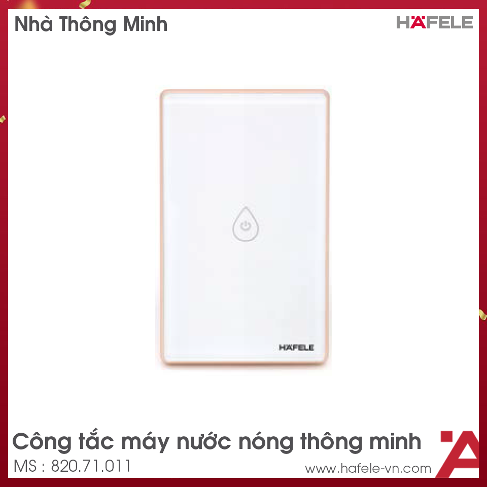 Công Tắc Máy Nước Nóng Thông Minh HSL-WHS01 Hafele 820.71.011
