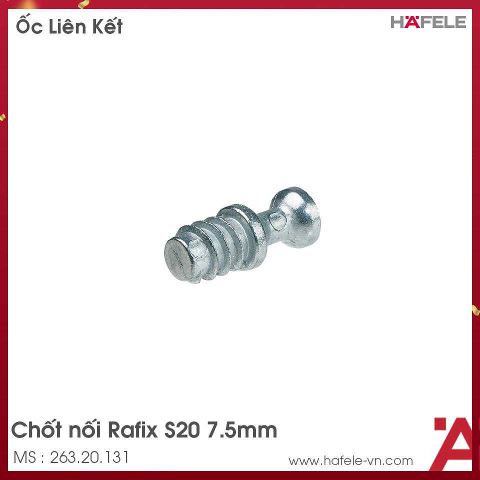 Chốt Nối Rafix S20 7.5mm Hafele 263.20.131