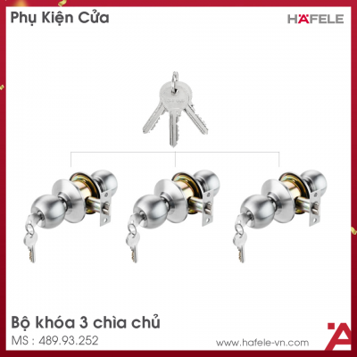 Bộ Khóa Tròn Có Chìa Chủ Hafele 489.93.252