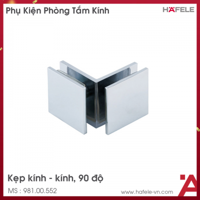 Kẹp Kính 90° Phòng Tắm Kính Hafele 981.00.552