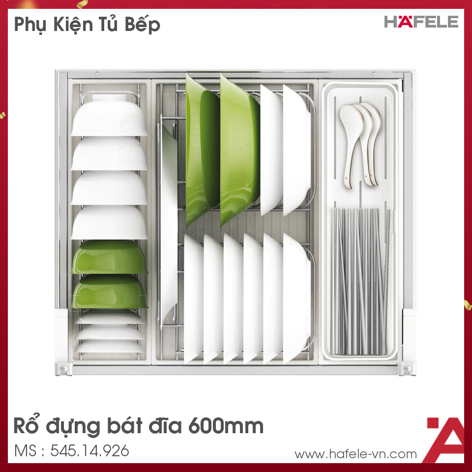 Rổ Đựng Bát Đĩa 600mm Hafele 545.14.926