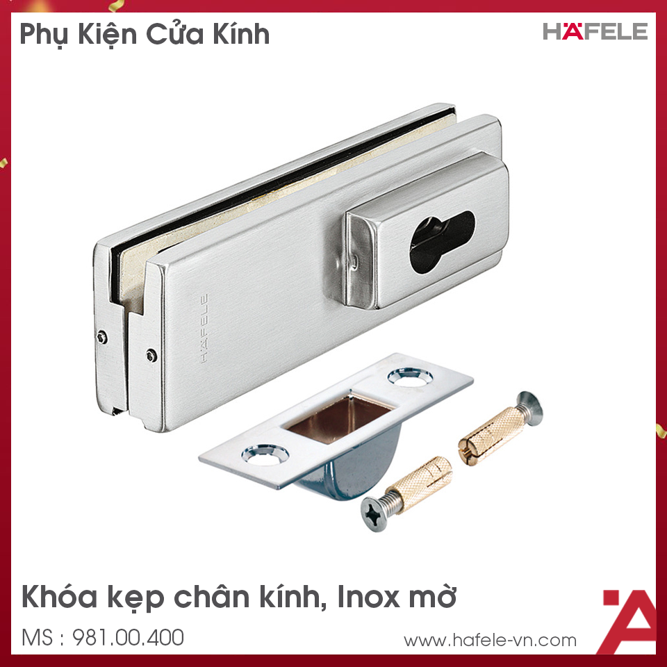 Kẹp Chân Kính Với Lỗ Ruột Khóa PC Hafele 981.00.400