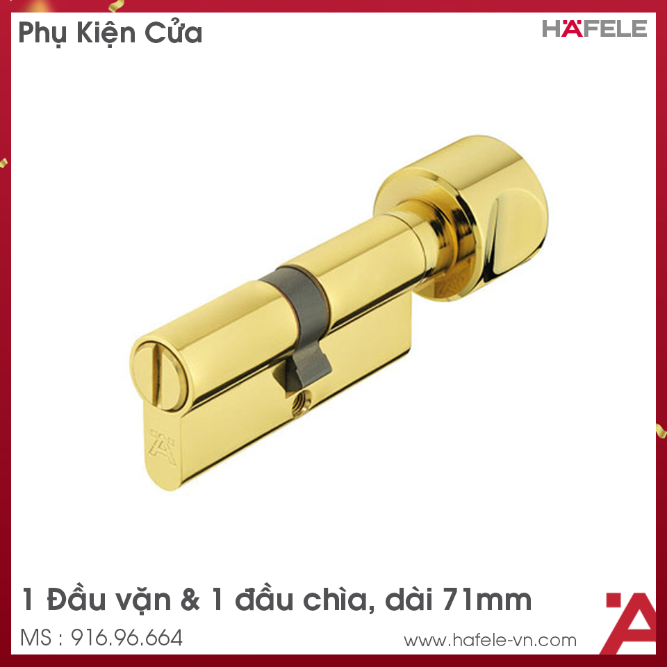 Ruột Khóa Cửa Phòng 71mm Hafele 916.96.664
